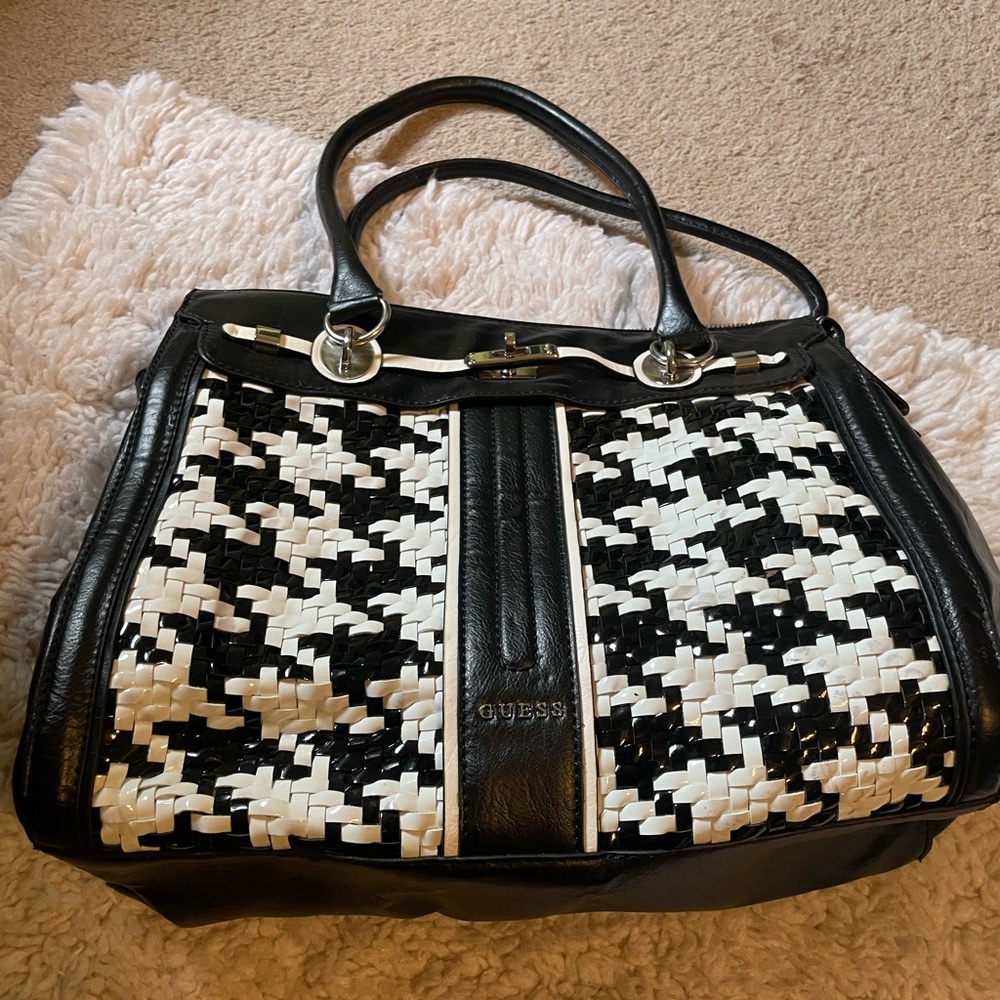 Guess Black and White Bag